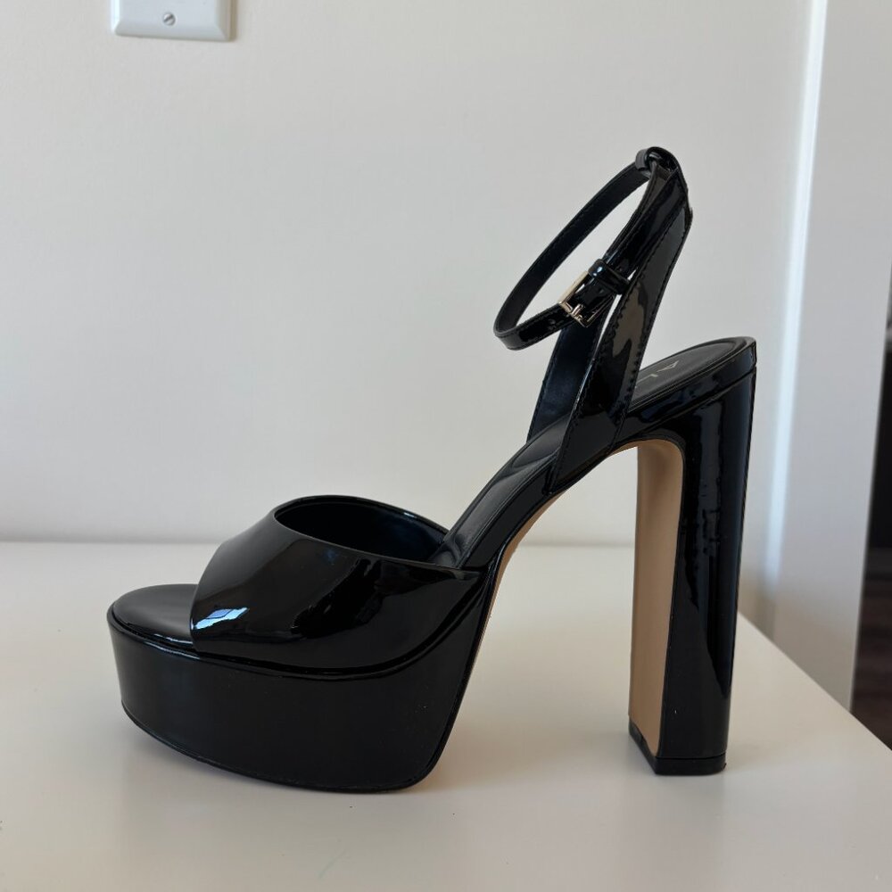 ALDO Pillow Walk Black Platform 5-Inch Heels - Picture 3 of 9